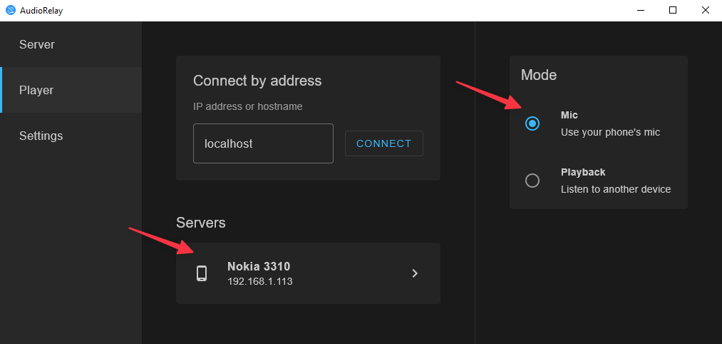 Windows 播放器 Tab 切换 Mic 模式